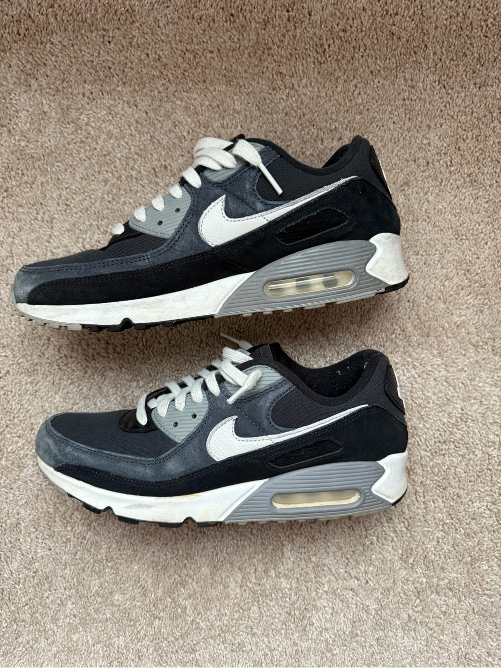 Nike Air Max 90 PRM Men's Size 10.5 Shoes Off Noir Summit White Black